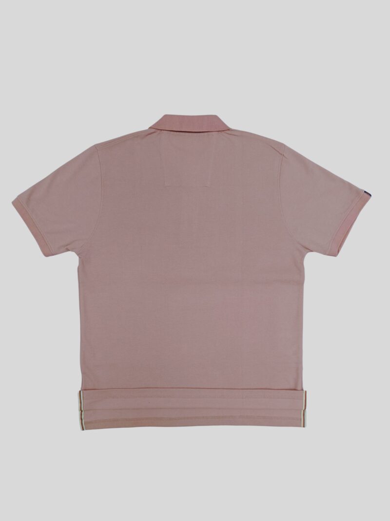 Men’s Cotton Solid Pink Colour Polo T-shirts - Image 4