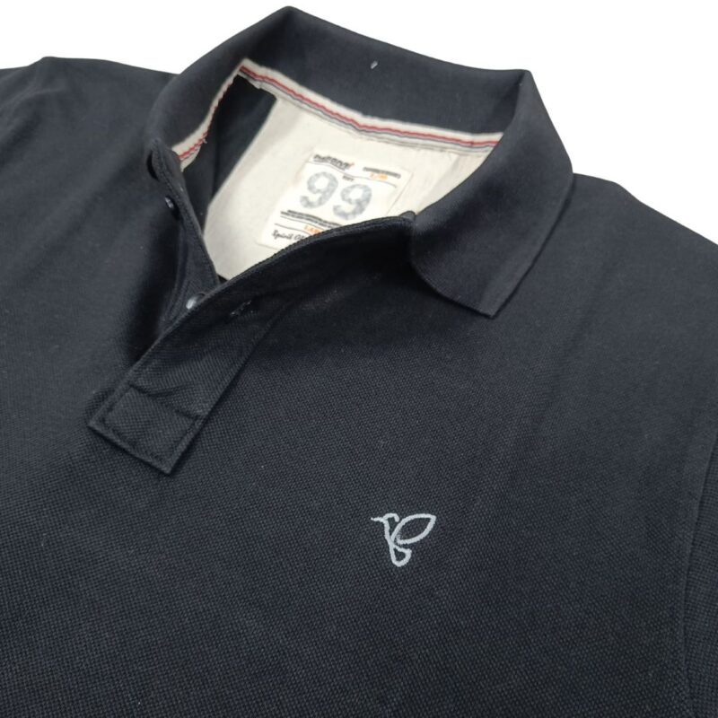 Men’s Cotton Solid Black Color Polo T-shirts - Image 2