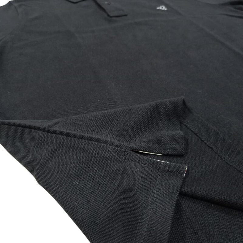 Men’s Cotton Solid Black Color Polo T-shirts - Image 3